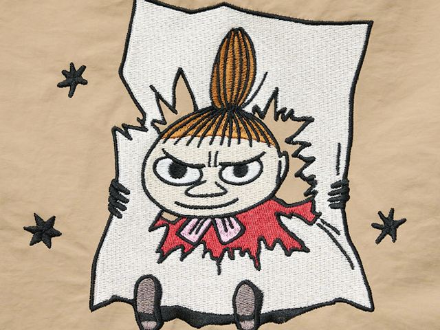 ムーミン　リトルミイ　スナフキンの刺繍