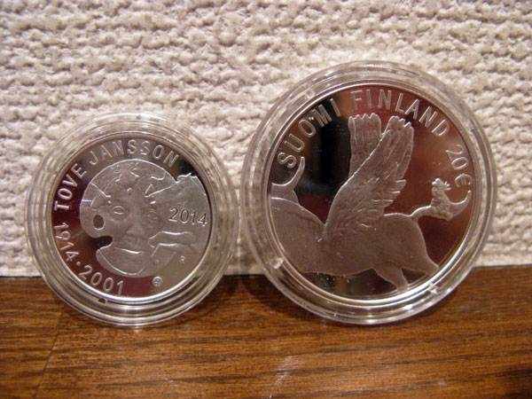 2004  フィンランド　トーベ・ヤンソン　　限定硬貨　　１種