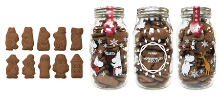 秋冬柄ボトル入りムーミン谷のビスケット ココアが数量限定で登場し