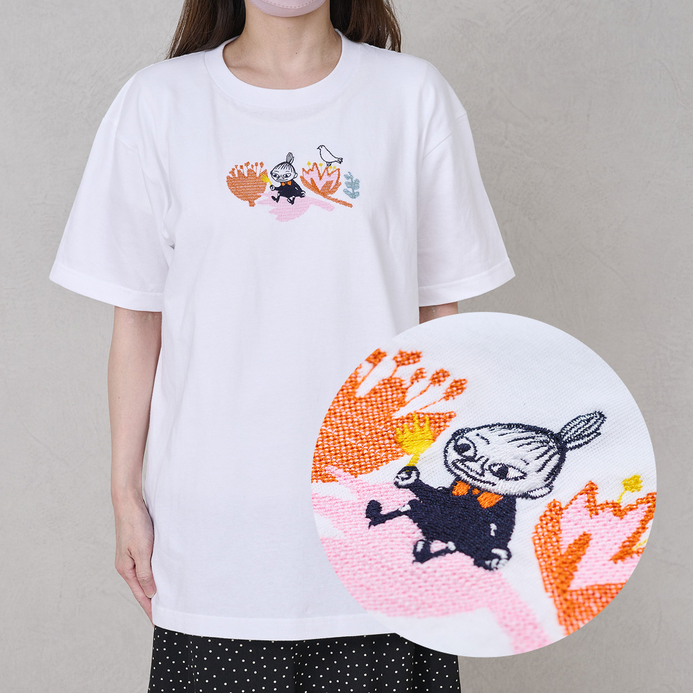 ワンポイント刺しゅうTシャツMサイズ（リトルミイ/WH）