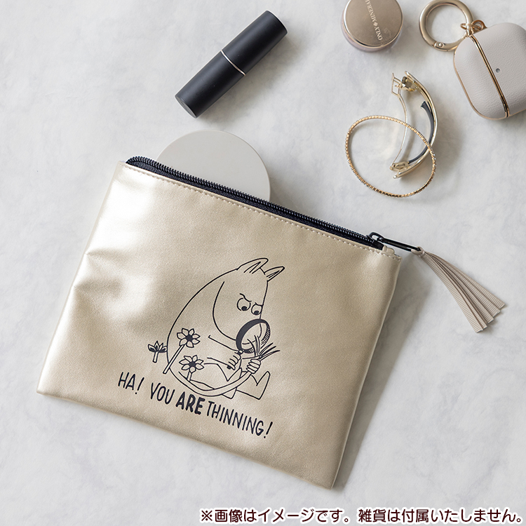 フラットポーチ（ゴールドムーミン）【公式限定】