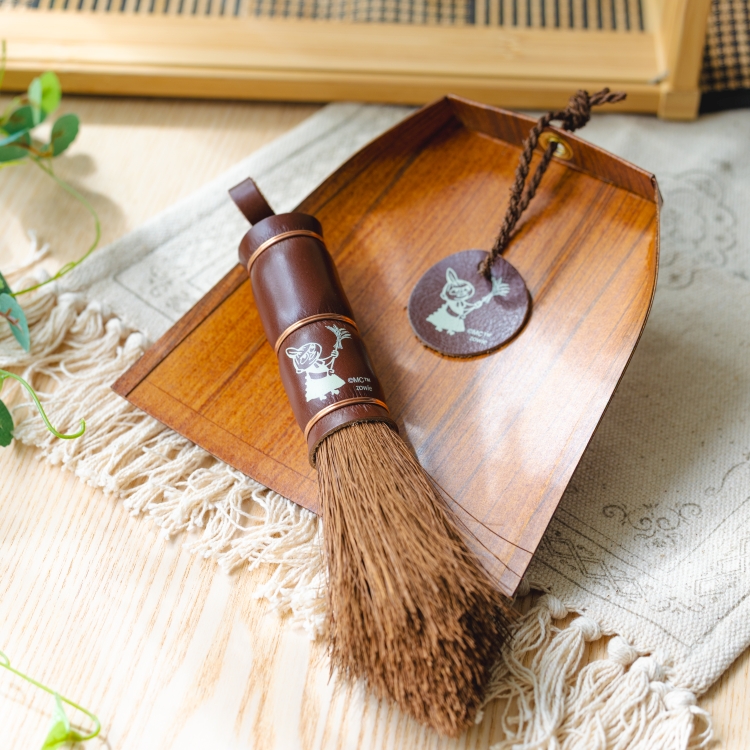 Broom craft 棕櫚手箒 柿渋はりみ塵取りセット（ブラウン）【公式限定】