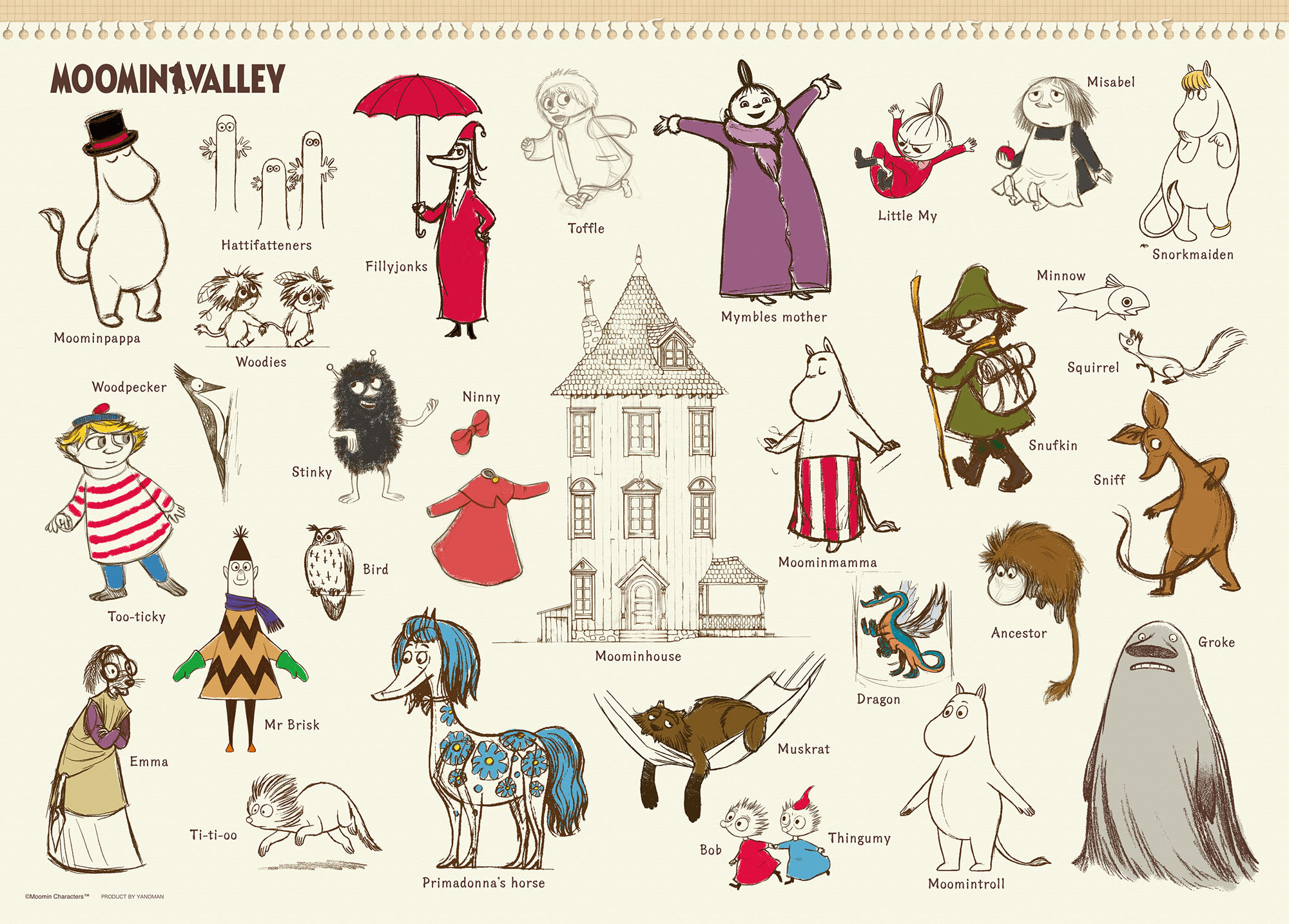 MOOMINVALLEY ジグソーパズル500ピース（スケッチアート）