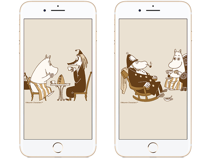 Moomin☆ムーミン キャラクター壁紙クロス 黒×ｼｬｲﾆｰﾊﾟｰﾙ 生のり付き 壁紙 クロス / MOOMIN ムーミン セレクション FE